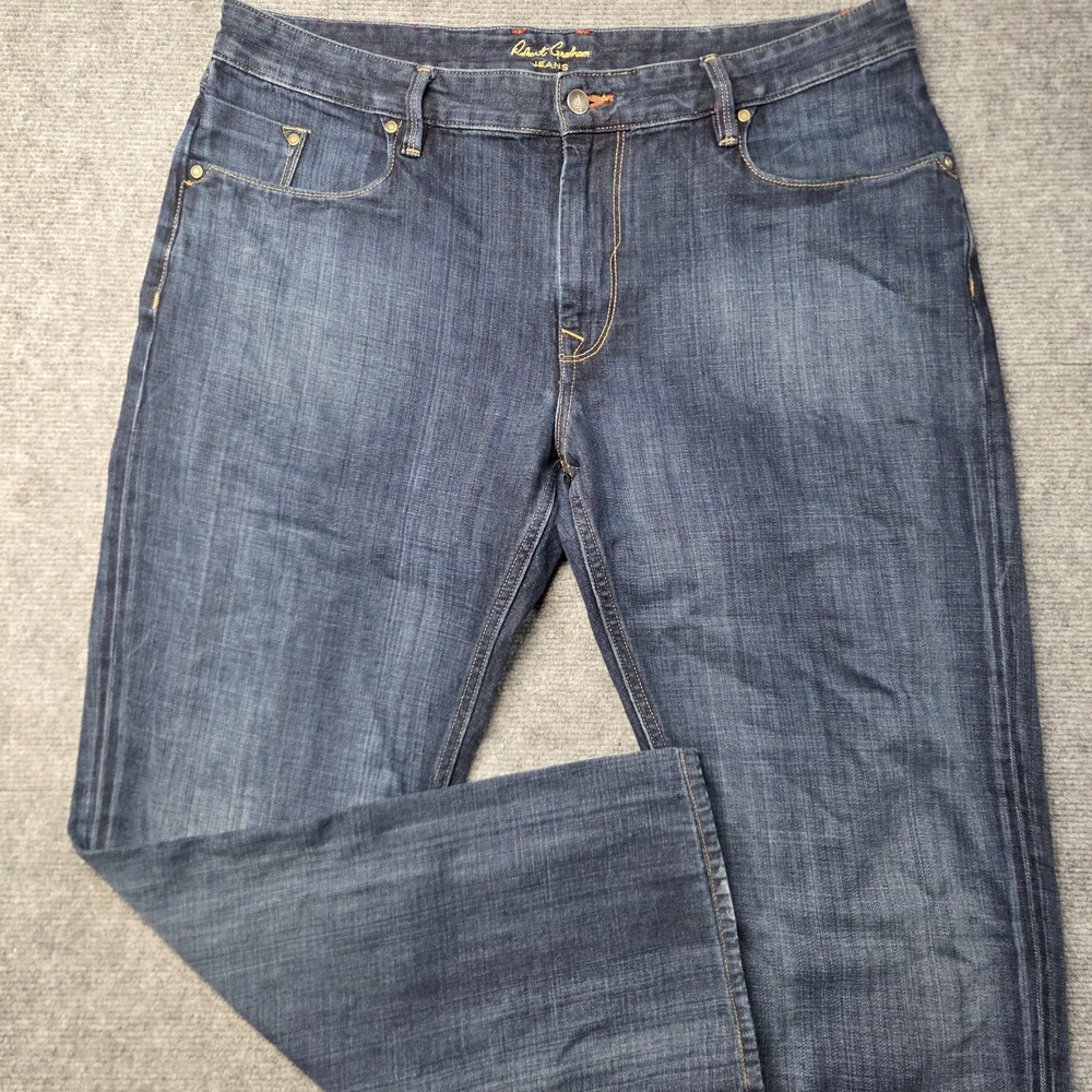 Robert Graham Jeans Mens 38 Simply Blue Yates Classic Fit Straight Leg Denim